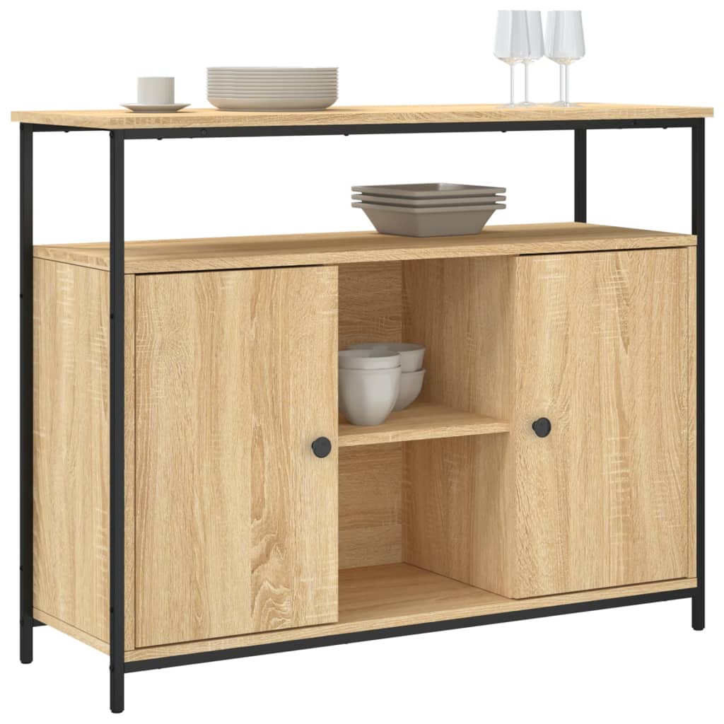 Credenza-Buffet-Armadio da cucina Rovere Sonoma 100x35x80 cm Legno ingegnerizzato