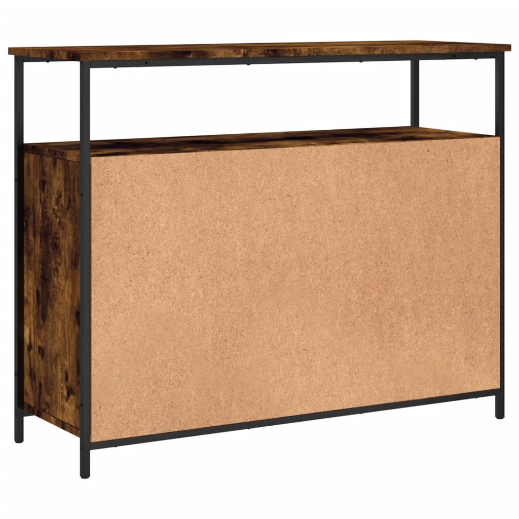 Credenza Rovere Fumo 100x35x80 cm in Legno Multistrato 835501