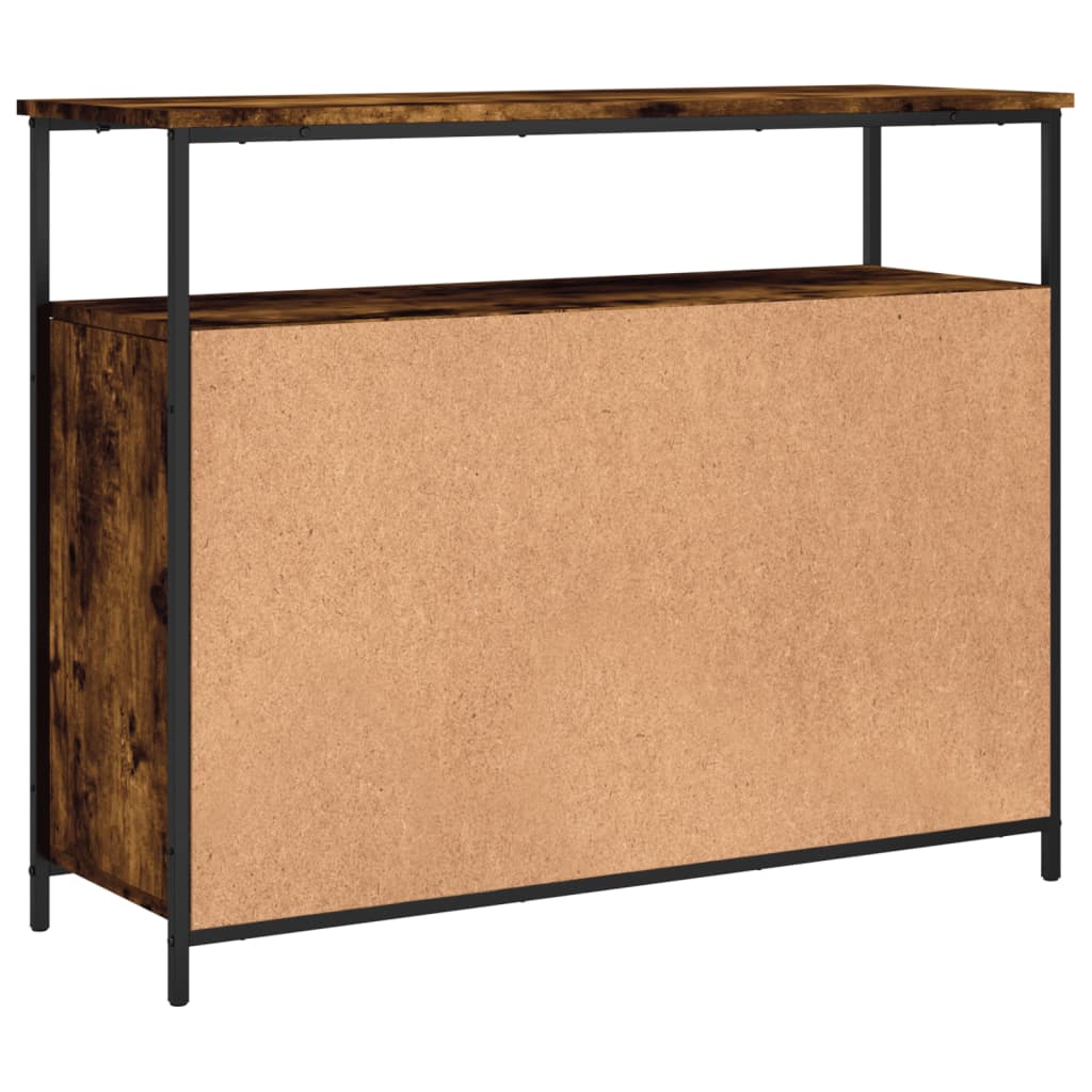 Credenza Rovere Fumo 100x35x80 cm in Legno Multistrato 835506