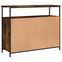 Credenza Rovere Fumo 100x35x80 cm in Legno Multistrato 835506