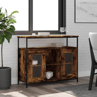 Credenza Rovere Fumo 100x35x80 cm in Legno Multistrato 835506