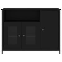 Credenza Nera 100x35x75 cm in Legno Multistrato 835509