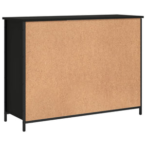 Credenza Nera 100x35x75 cm in Legno Multistrato 835509