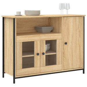 Credenza Rovere Sonoma 100x35x75 cm in Legno Multistrato
