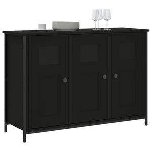 Credenza Nera 100x35x70 cm in Legno Multistrato 835519