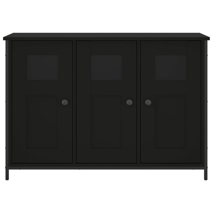 Credenza Nera 100x35x70 cm in Legno Multistrato 835519
