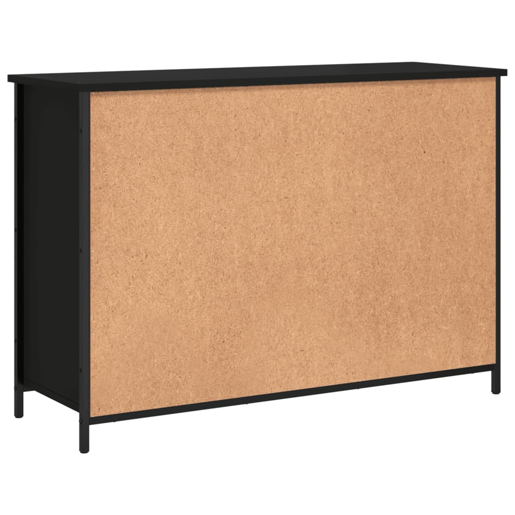 Credenza Nera 100x35x70 cm in Legno Multistrato 835519