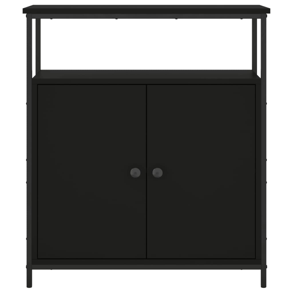 Credenza Nera 70x30x80 cm in Legno Multistrato 835529