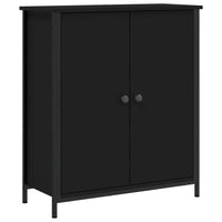 Credenza-Buffet-Armadio da cucina Nera 70x30x80 cm in Legno Multistrato
