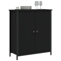 Credenza-Buffet-Armadio da cucina Nera 70x30x80 cm in Legno Multistrato