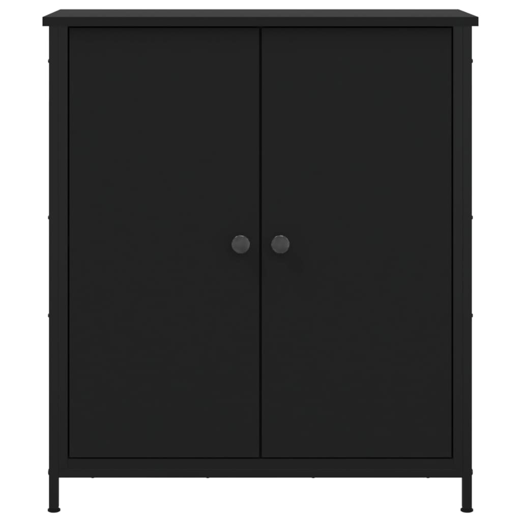 Credenza Nera 70x30x80 cm in Legno Multistrato 835534