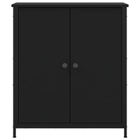 Credenza Nera 70x30x80 cm in Legno Multistrato 835534