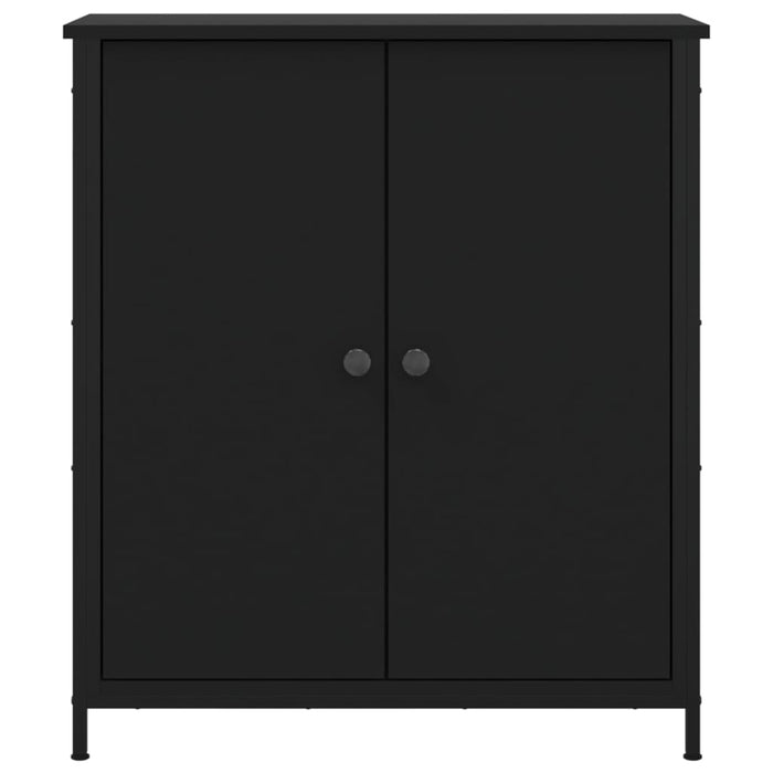 Credenza-Buffet-Armadio da cucina Nera 70x30x80 cm in Legno Multistrato