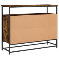 Credenza Rovere Fumo 100x35x80 cm in Legno Multistrato 835541