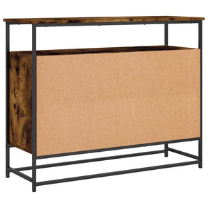 Credenza Rovere Fumo 100x35x80 cm in Legno Multistrato 835541
