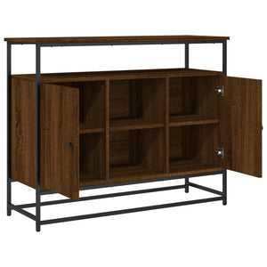 Credenza Rovere Marrone 100x35x80 cm in Legno Multistrato 835543