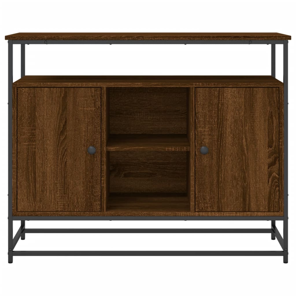 Credenza Rovere Marrone 100x35x80 cm in Legno Multistrato 835543