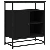 Credenza-Buffet-Armadio da cucina Nera 69x35x80 cm in Legno Multistrato