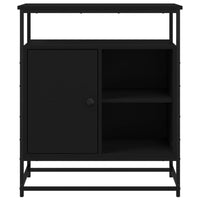 Credenza-Buffet-Armadio da cucina Nera 69x35x80 cm in Legno Multistrato
