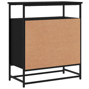 Credenza Nera 69x35x80 cm in Legno Multistrato 835544