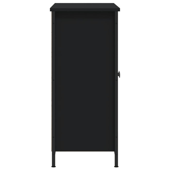 Credenza Nera 100x33x75 cm in Legno Multistrato 835549