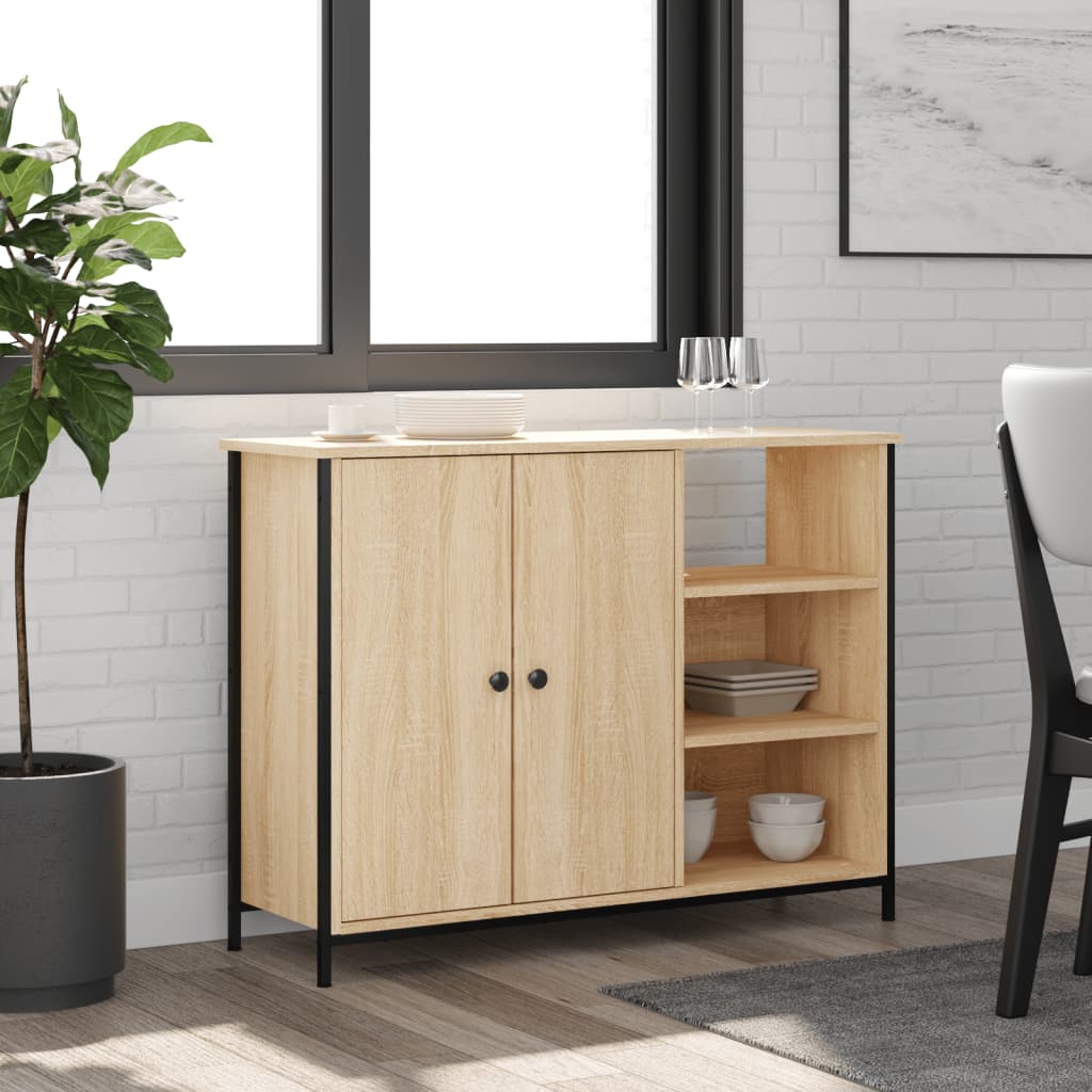 vidaXL Credenza Rovere Sonoma 100x33x75 cm in Legno Multistrato