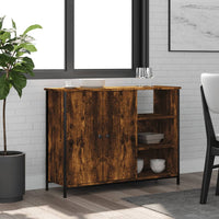 Credenza Rovere Fumo 100x33x75 cm in Legno Multistrato 835551