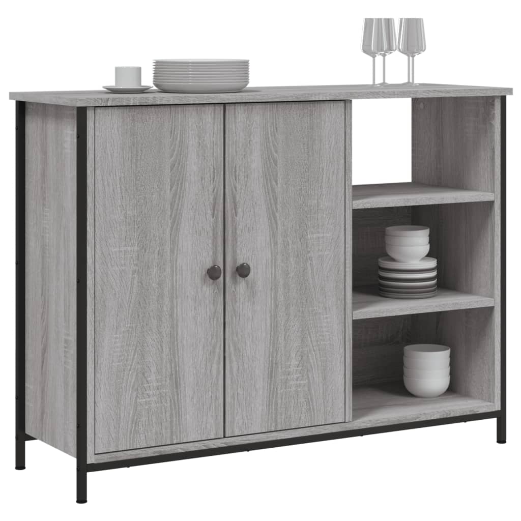 vidaXL Credenza Grigio Sonoma 100x33x75 cm in Legno Multistrato