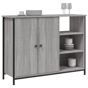 vidaXL Credenza Grigio Sonoma 100x33x75 cm in Legno Multistrato