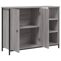 vidaXL Credenza Grigio Sonoma 100x33x75 cm in Legno Multistrato