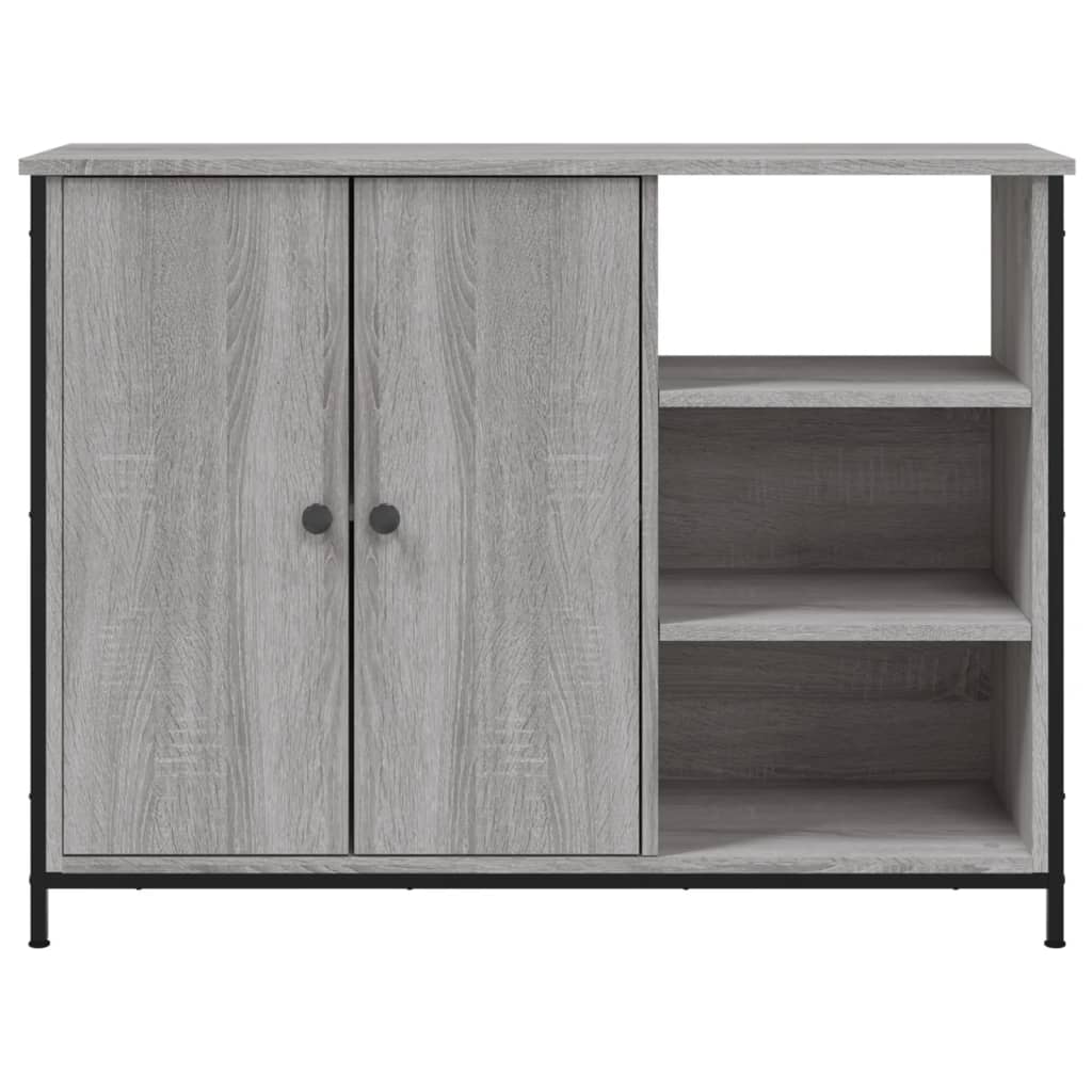 vidaXL Credenza Grigio Sonoma 100x33x75 cm in Legno Multistrato