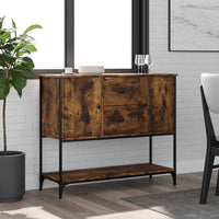 Credenza Rovere Fumo 100x36x85 cm in Legno Multistrato 835556