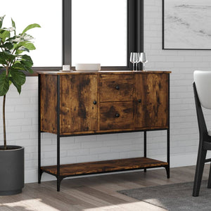 Credenza Rovere Fumo 100x36x85 cm in Legno Multistrato 835556