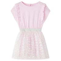 Abito da Bambina con Volant Rosa Chiaro 140cod mxl 108039