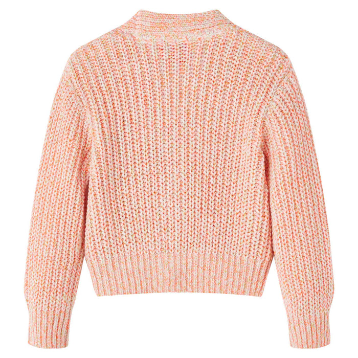 Cardigan da Bambina Lavorato a Maglia Rosa Misto 116 14567