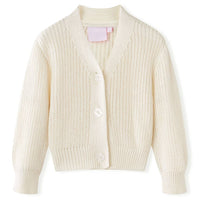 Cardigan da Bambina Lavorato a Maglia Bianco Neve 92cod mxl 108903
