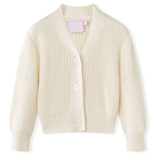 Cardigan da Bambina Lavorato a Maglia Bianco Neve 92cod mxl 108903