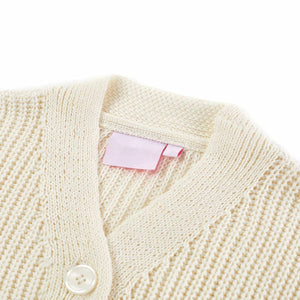 Cardigan da Bambina Lavorato a Maglia Bianco Neve 116cod mxl 117312
