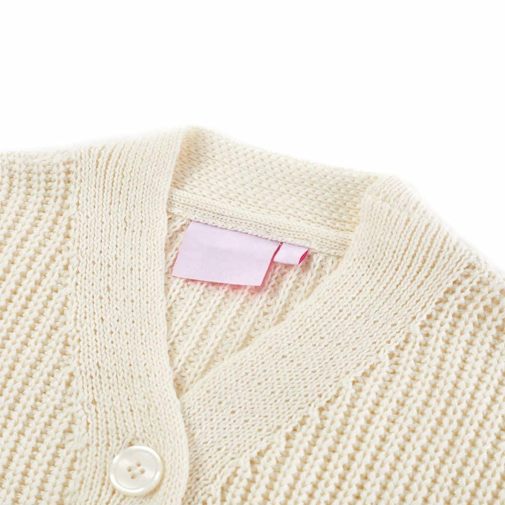 Cardigan da Bambina Lavorato a Maglia Bianco Neve 116 14587