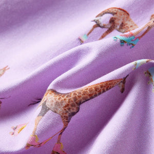 Abito da Bambina Maniche Volant e Coulisse Lilla 92 14600