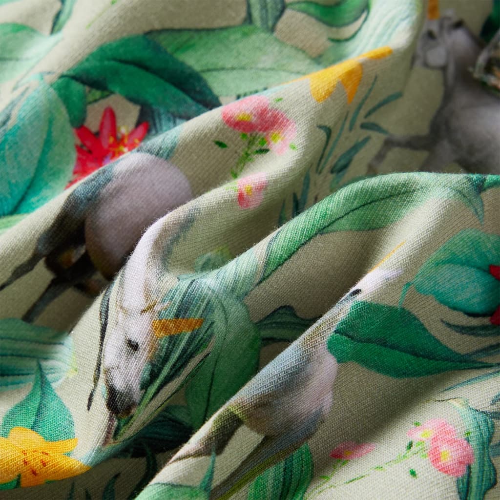 Abito Bambina Maniche Volanti Cachi Chiaro 128 14635