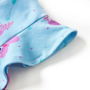 Abito da Bambina con Bottoni Senza Maniche Blu 116 14679