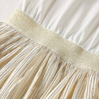 Abito da Bambina a Maniche Corte Ecru 128 14695