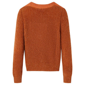 Maglione per Bambini Lavorato a Maglia Cognac 128 14751