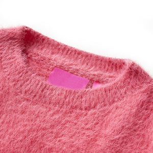 Maglione da Bambina Lavorato a Maglia Rosa Antico 104 14754
