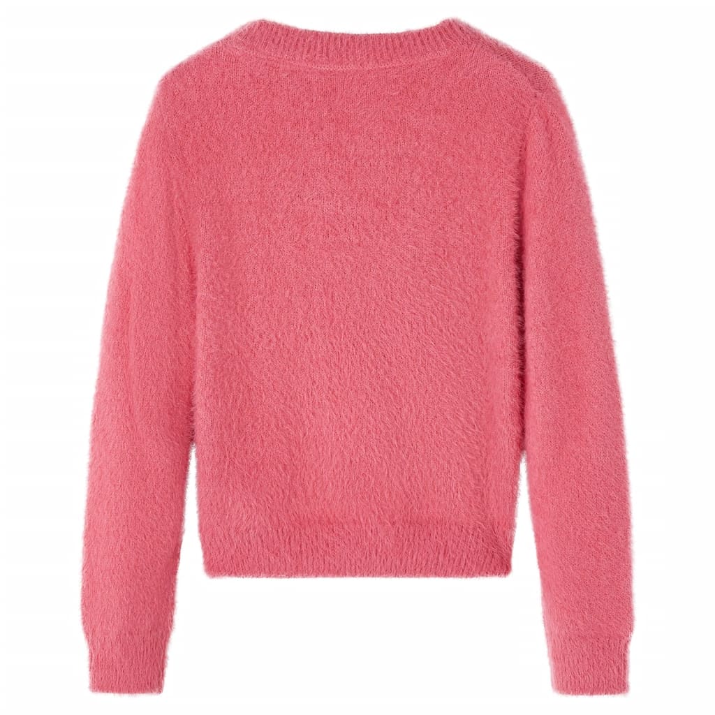 Maglione da Bambina Lavorato a Maglia Rosa Antico 140 14757