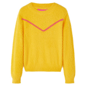 Magione da Bambina Lavorato a Maglia Ocra Scuro 116