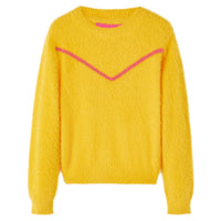 Magione da Bambina Lavorato a Maglia Ocra Scuro 140cod mxl 132157