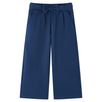 Pantaloni per Bambini a Gamba Larga Blu Marino 140