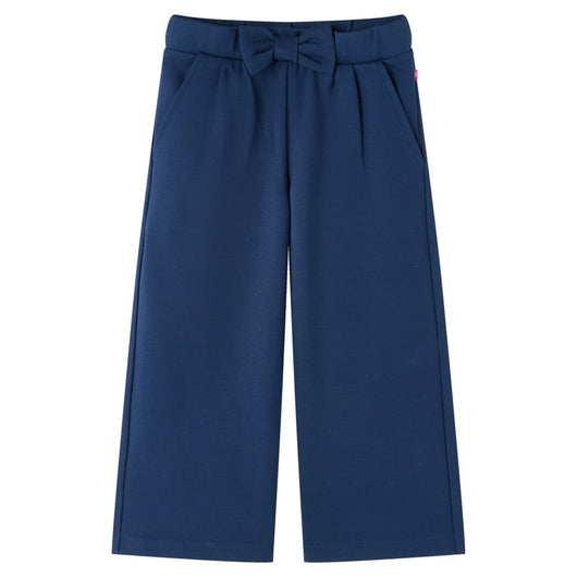 Pantaloni per Bambini a Gamba Larga Blu Marino 140